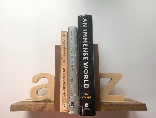 Acacia & Pine Wood Bookends | Handmade Rustic Wooden Book Ends | Natural Wood Decor __etsy:6543393423