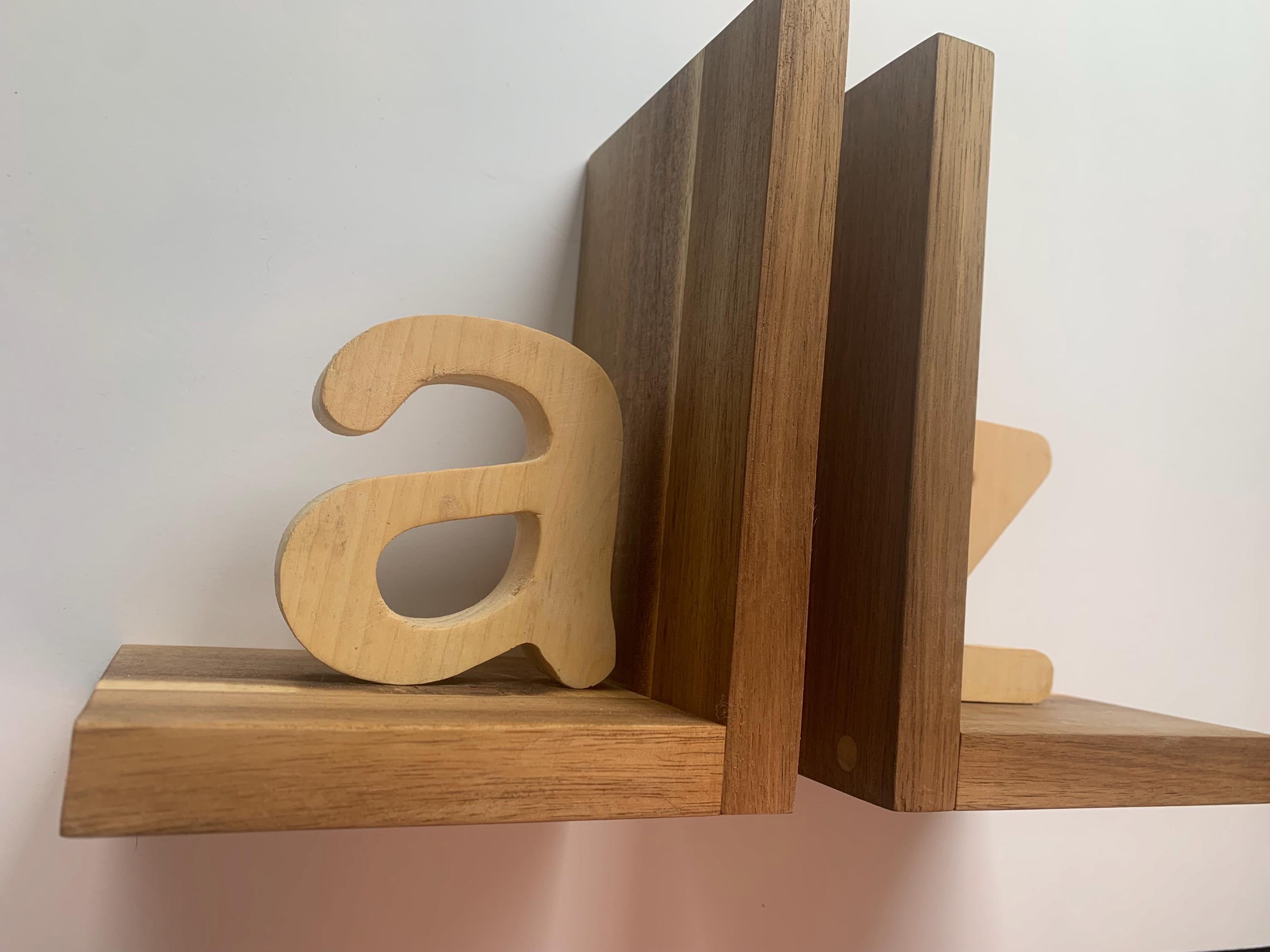 Acacia & Pine Wood Bookends | Handmade Rustic Wooden Book Ends | Natural Wood Decor __etsy:6543393637