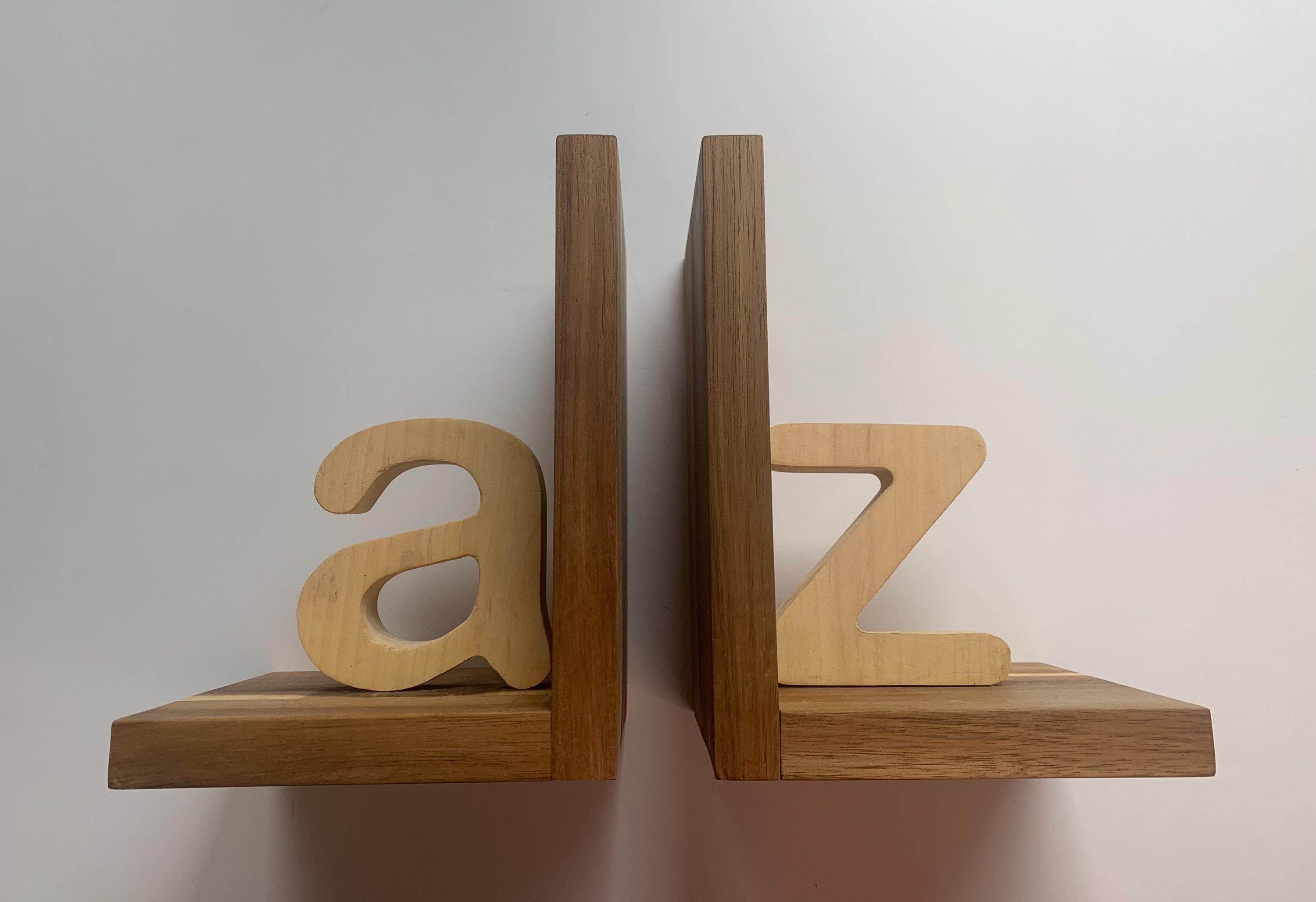Acacia & Pine Wood Bookends | Handmade Rustic Wooden Book Ends | Natural Wood Decor __etsy:6543393819