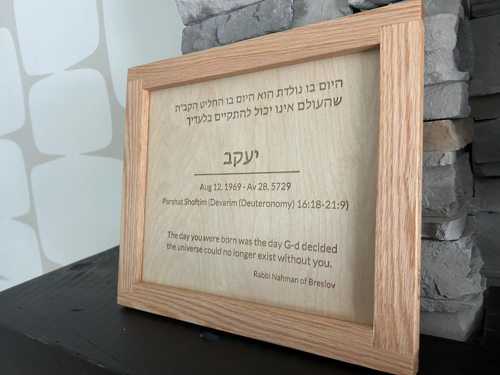 Birthday Blessing Wall Art | Rabbi Nachman Quote | Custom Judaica __etsy:7882919767