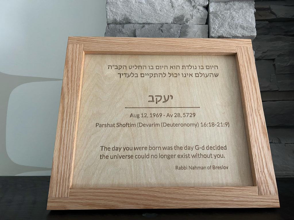 Birthday Blessing Wall Art | Rabbi Nachman Quote | Custom Judaica __etsy:7882919893