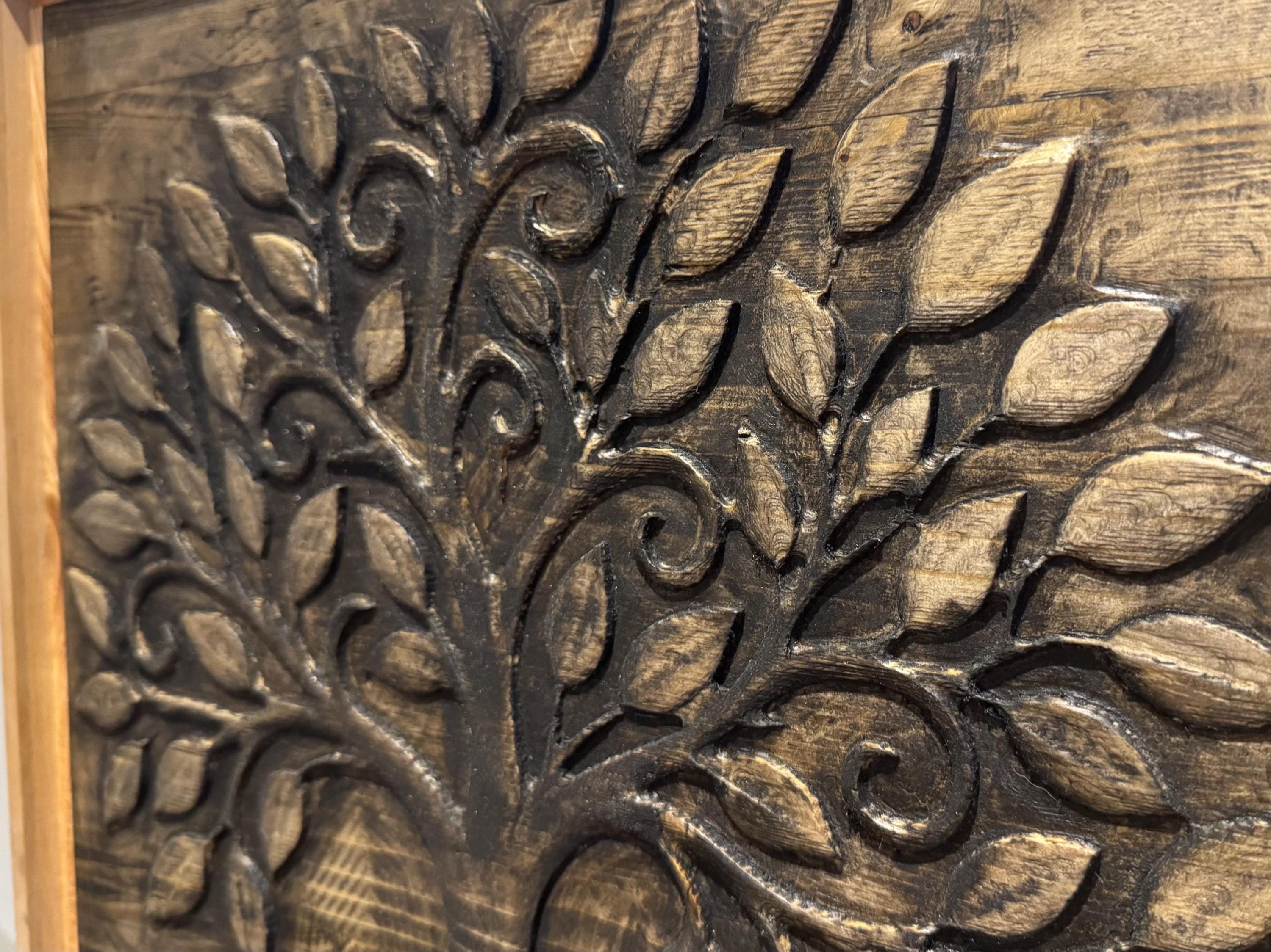etz chaim tree of life wall art wood carving __etsy:7517383719