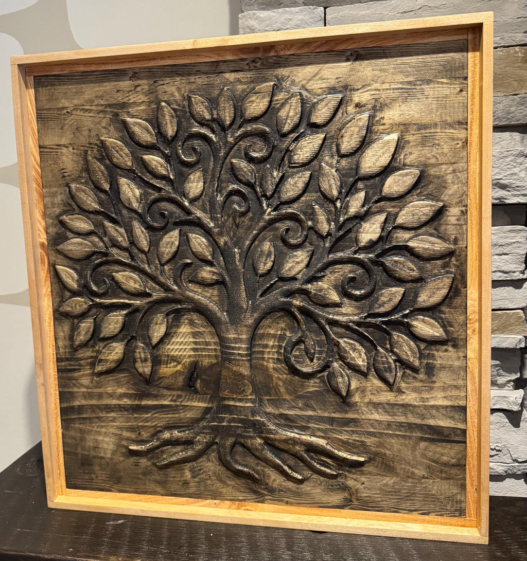 etz chaim tree of life wall art wood carving __etsy:7517384539