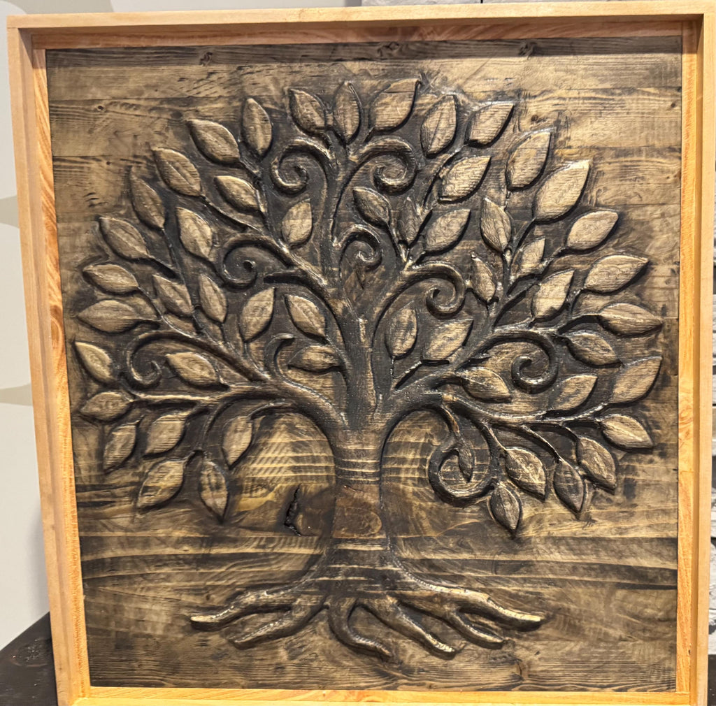 etz chaim tree of life wall art wood carving __etsy:7469451758