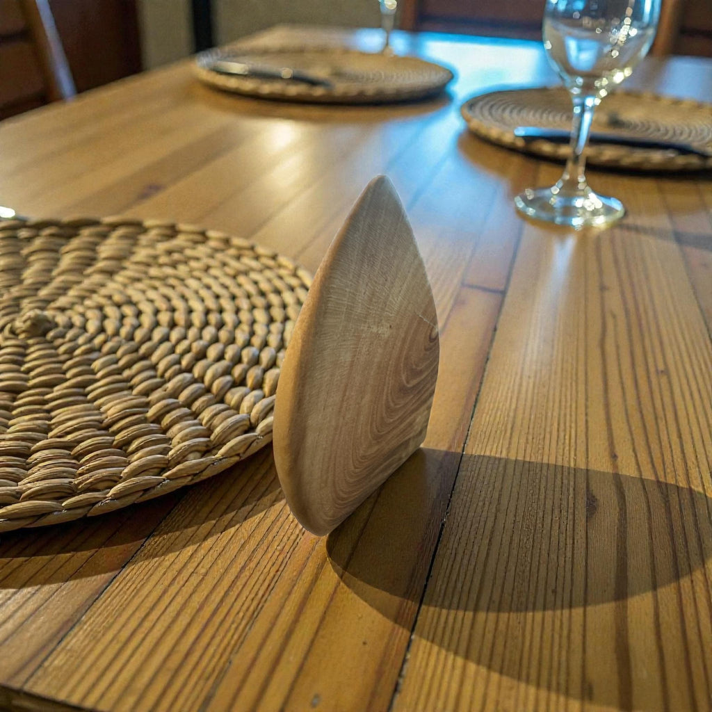 Hand-Carved Black Cherry Wood Sculpture | Minimalist Organic Form | One-of-One Solid Wood Art __etsy:7630101583