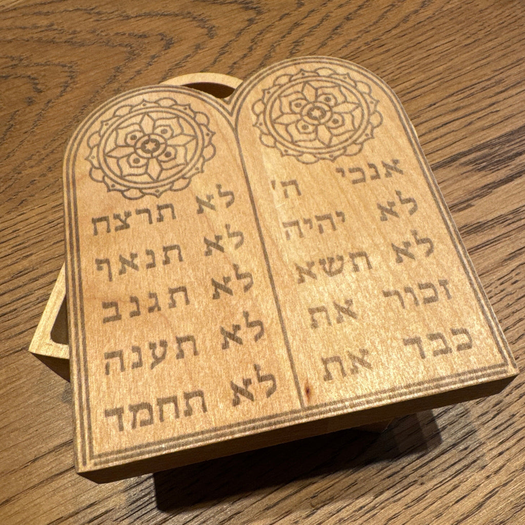 Handcrafted Birch Ten Commandments Jewelry Box: Custom Engraved Keepsake __etsy:6293521209