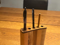 Handcrafted Solid Wood Pen Holder | Modern Rustic Desk Accessory | Multi-Species Minimalist Organizer __etsy:7633018137