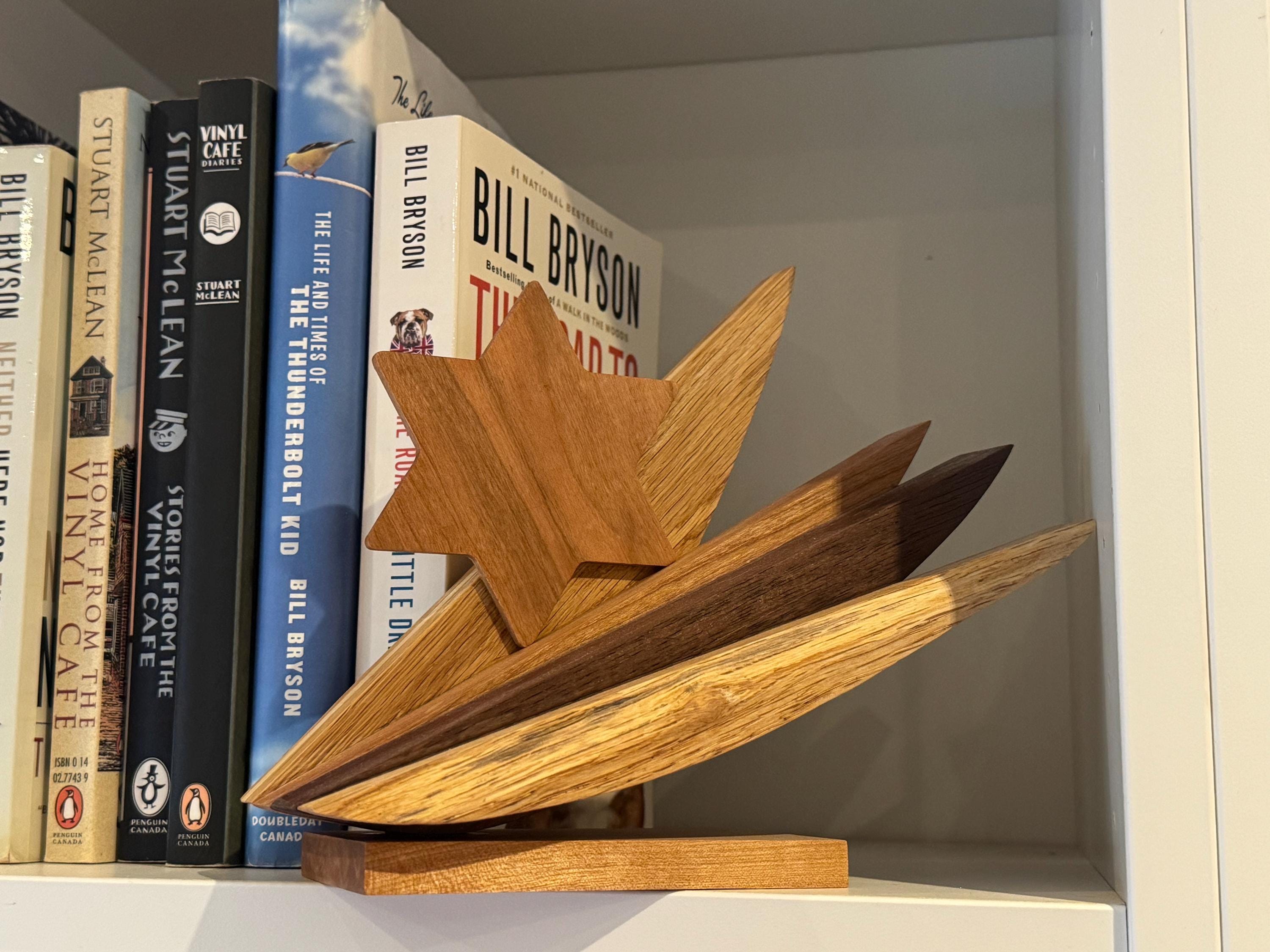 Handcrafted Star of David Wood Sculpture | Modern Rustic Judaica Decor | Multi-Species Solid Wood Art __etsy:7585091254