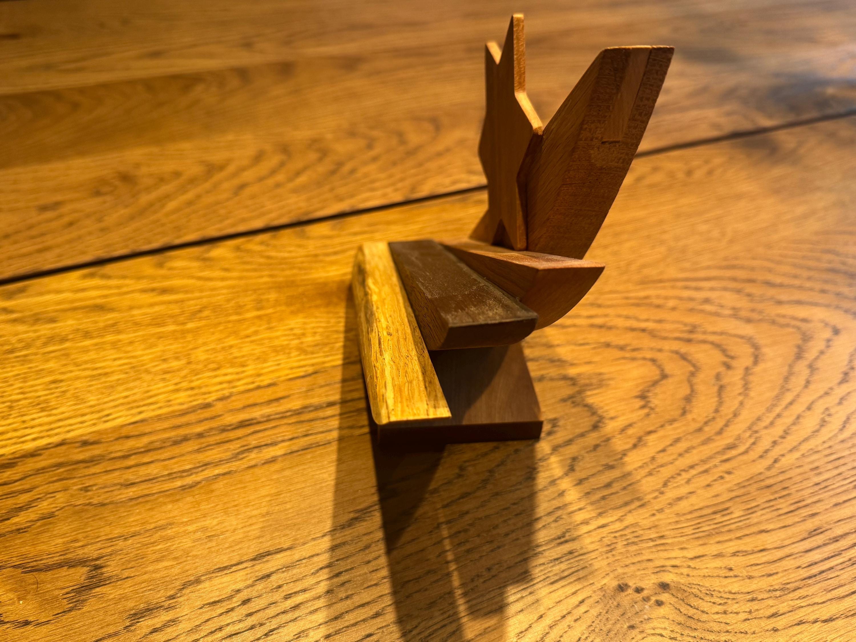 Handcrafted Star of David Wood Sculpture | Modern Rustic Judaica Decor | Multi-Species Solid Wood Art __etsy:7585091350