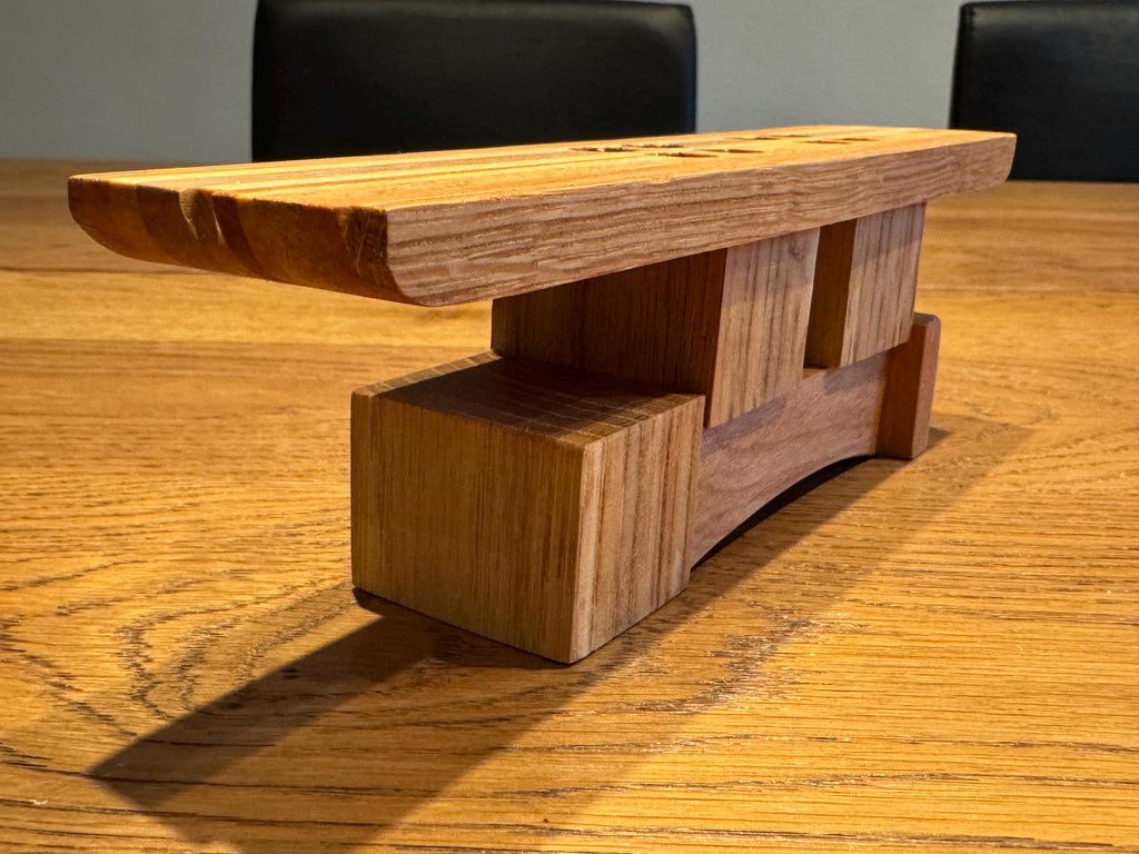 Handcrafted Wood Pen Holder | Architectural Desk Organizer | Sculptural Multi-Species Solid Wood Art __etsy:7585076890