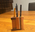 Handcrafted Wood Pen Holder | Modern Rustic Desk Organizer | Sculptural Solid Wood Object __etsy:7633030991