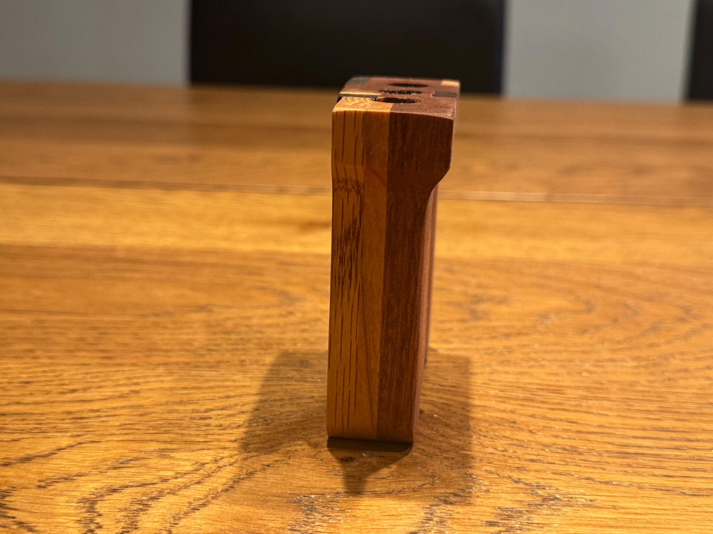 Handcrafted Wood Pen Holder | Modern Rustic Desk Organizer | Sculptural Solid Wood Object __etsy:7633028089