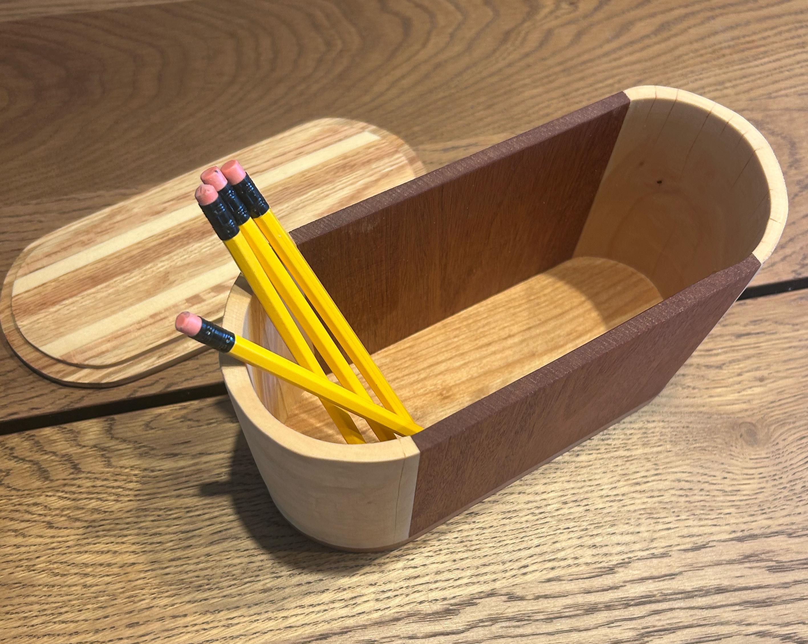 Handcrafted Wooden Storage Box – Padauk, Birch, Maple Organizer Container __etsy:7897437863