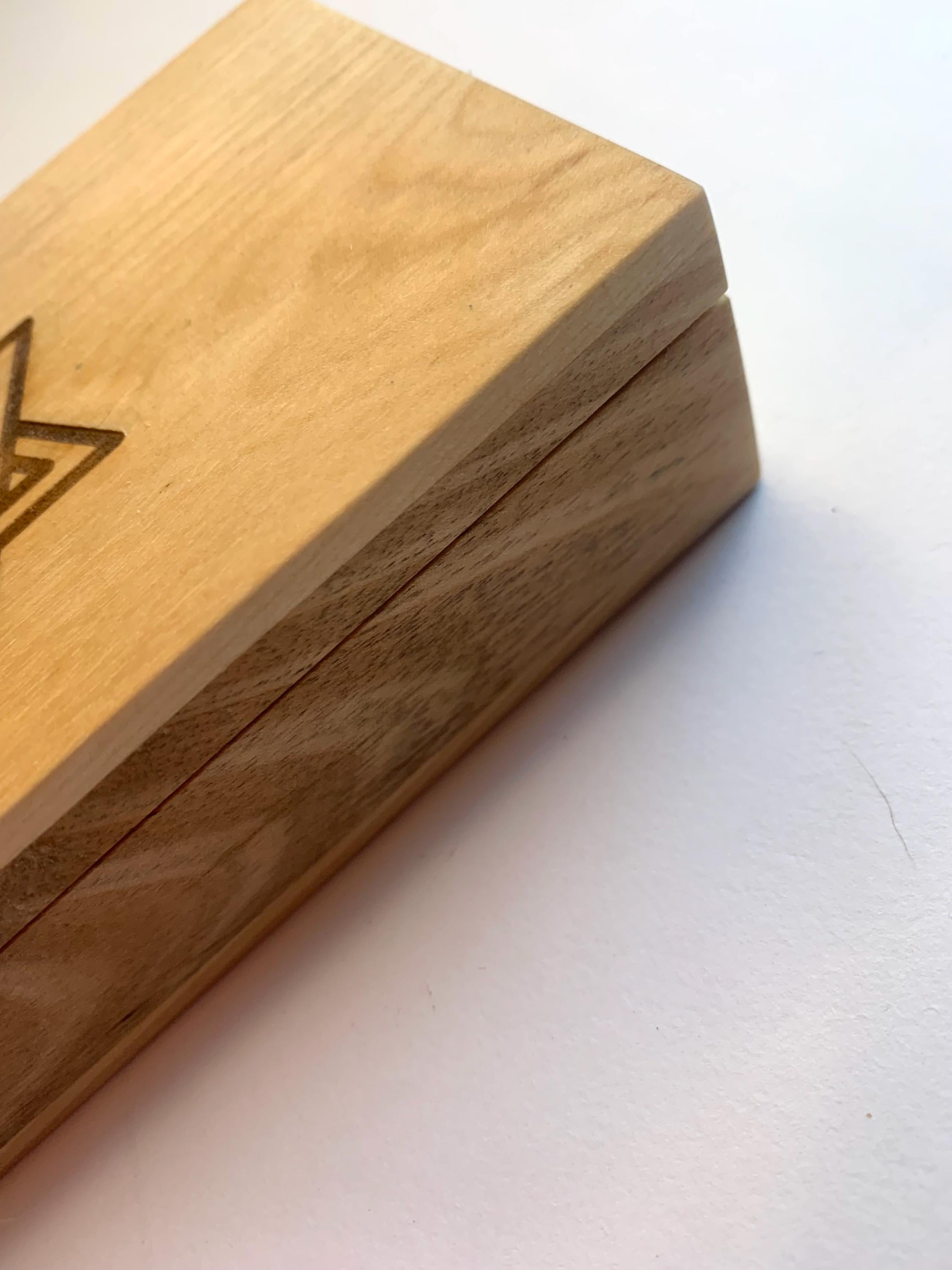 Handmade Acacia Wood Tallit Holders: Blue Magen David Judaica __etsy:6553554992
