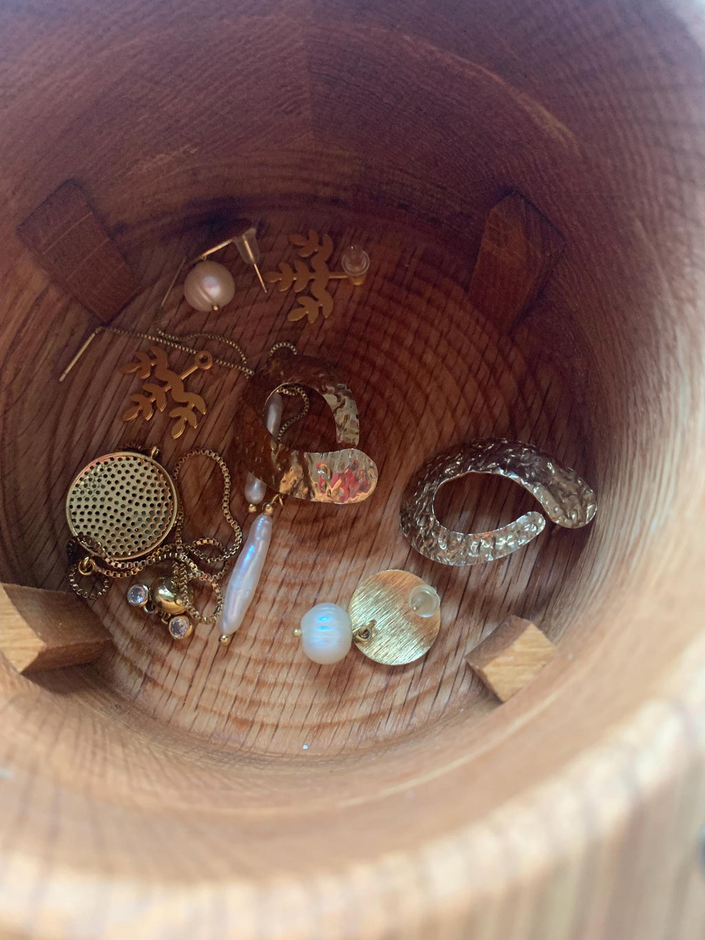 Handmade Oak & Maple Pomegranate Jewelry Box __etsy:6553532648