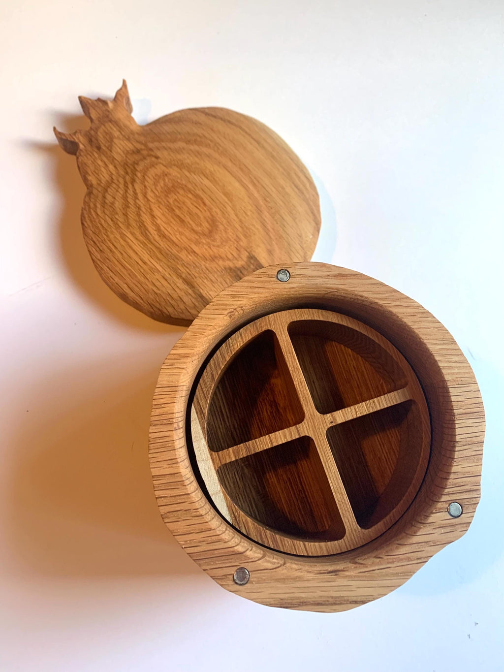 Handmade Oak & Maple Pomegranate Jewelry Box __etsy:6553534458