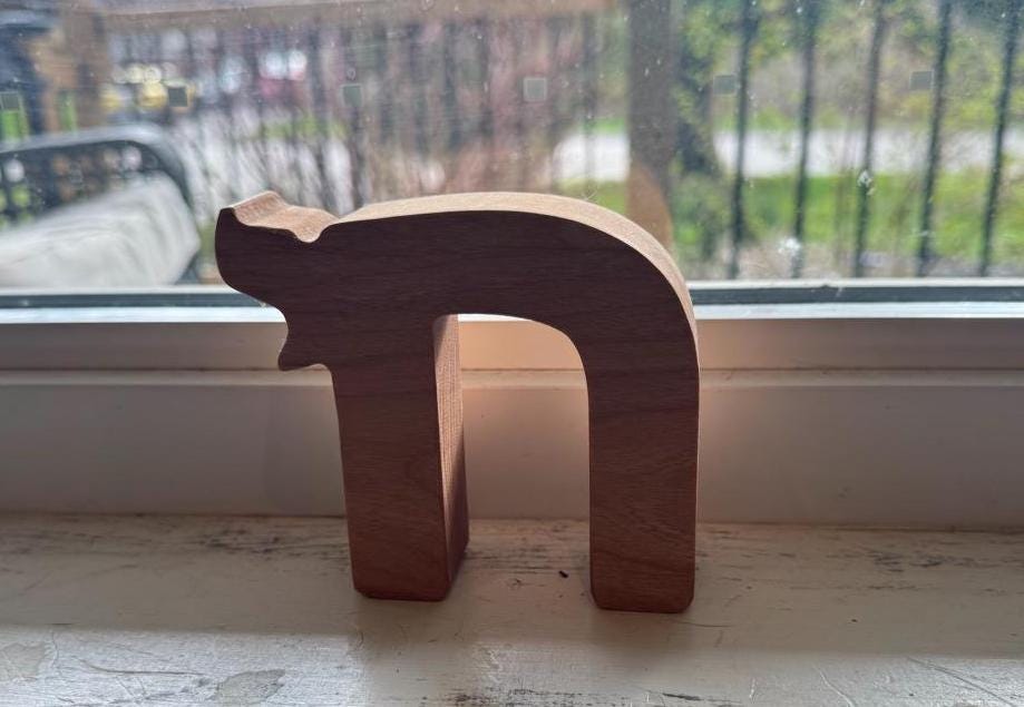 Handmade Wooden Chai Desk Decor __etsy:8036009465