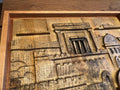 Jerusalem Temple Carving | 3D Wood Art | Cherry Sapele Maple Frame __etsy:7100396125