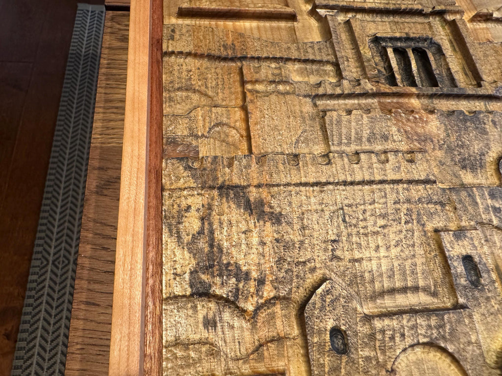 Jerusalem Temple Carving | 3D Wood Art | Cherry Sapele Maple Frame __etsy:7052434650