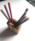Recycled Wood Pen Holder – Handmade Desk Organizer __etsy:6635481292