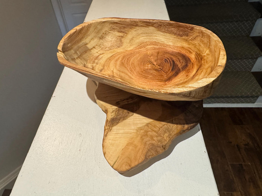 Rustic Entryway Bowl | Black Cherry & Maple Tray | Handmade Wood Decor __etsy:7100322785