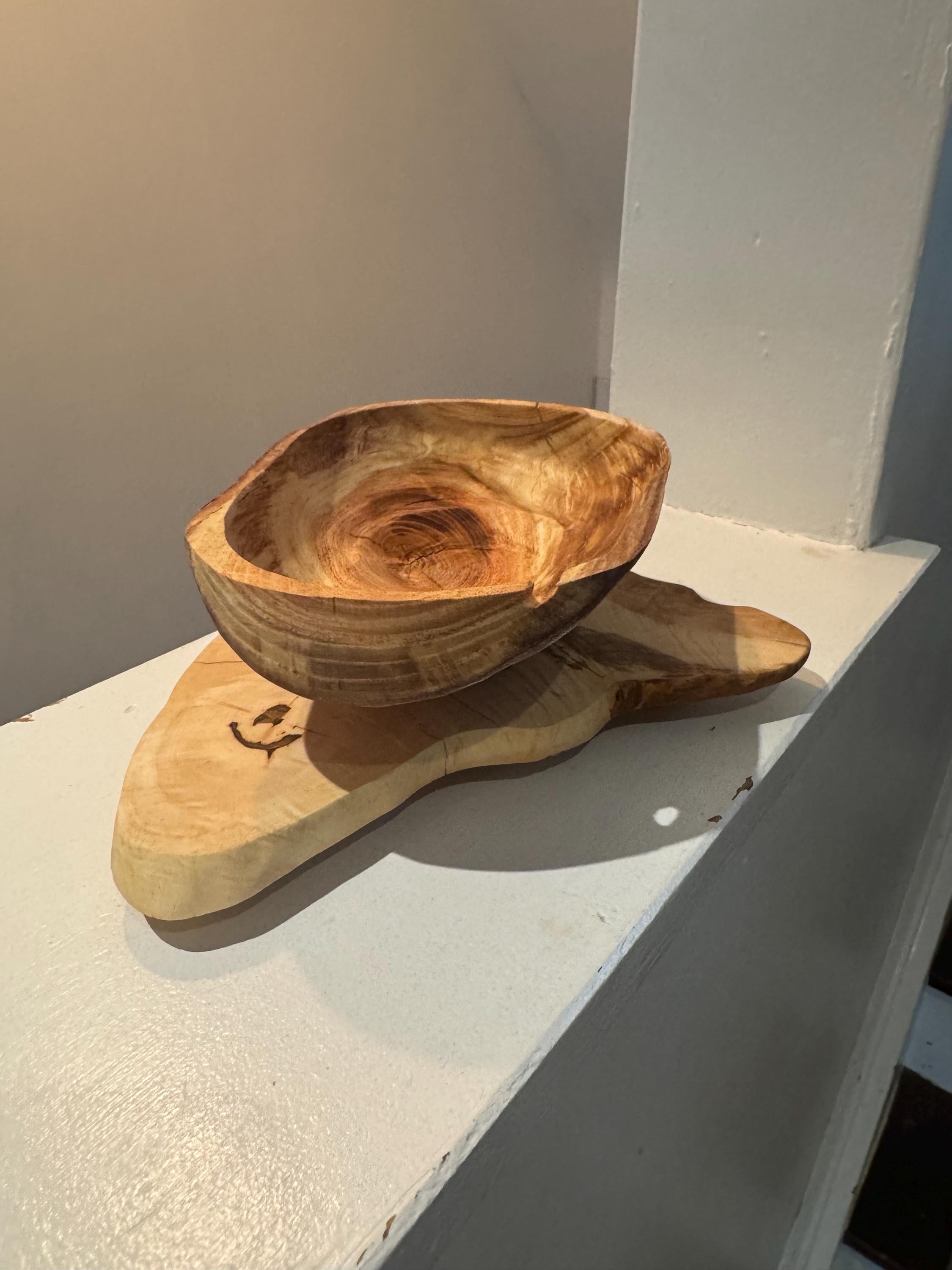 Rustic Entryway Bowl | Black Cherry & Maple Tray | Handmade Wood Decor __etsy:7100322847