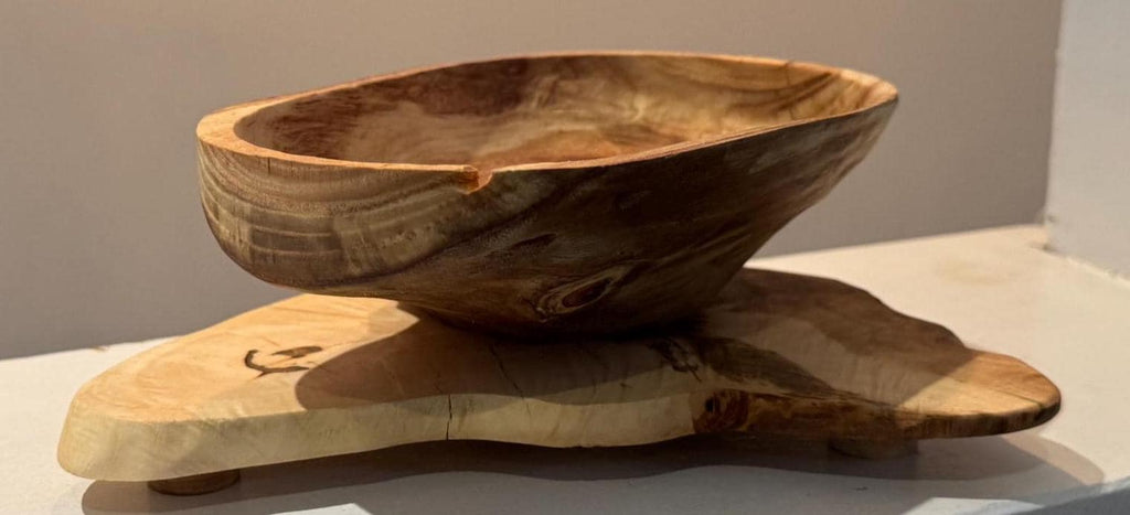 Rustic Entryway Bowl | Black Cherry & Maple Tray | Handmade Wood Decor __etsy:7100327271