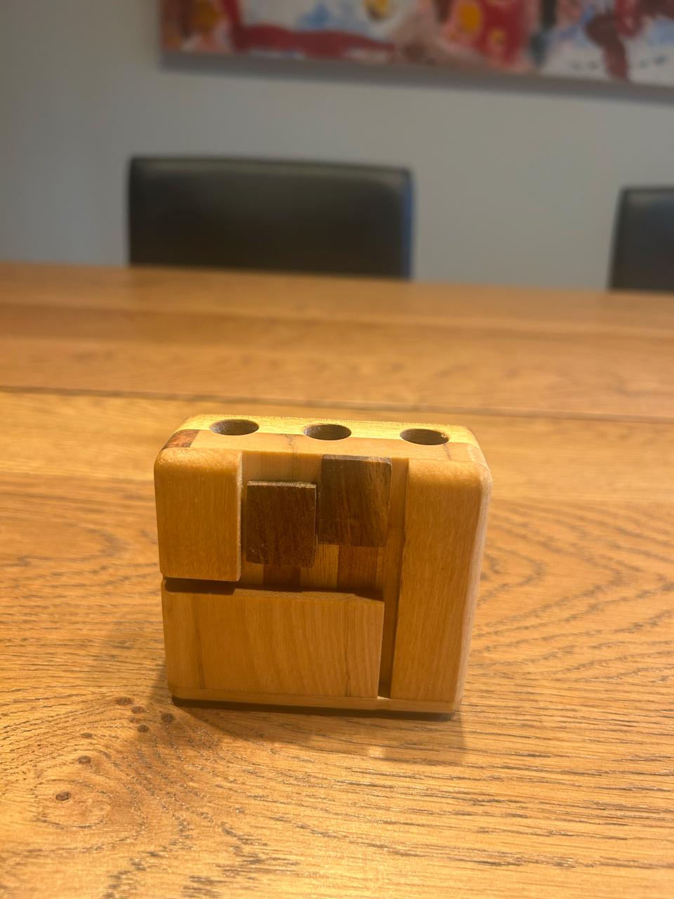 Upcycled Wood Pencil Holder – Minimalist Desk Accessory __etsy:7278754567