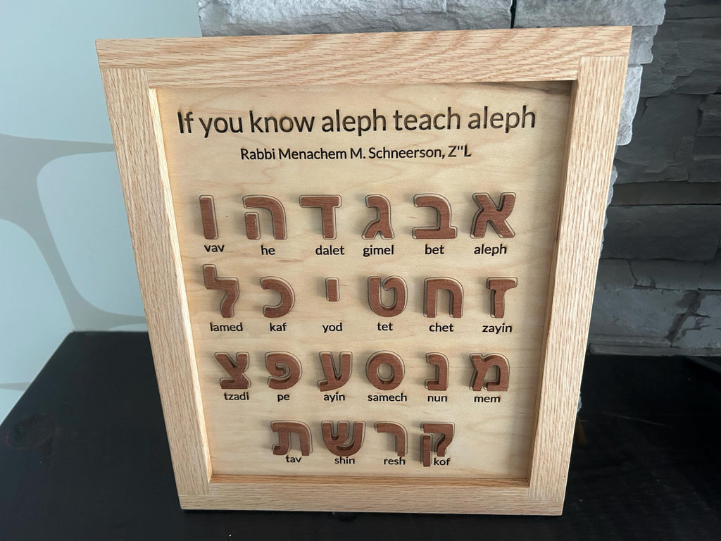 Wooden Aleph Bet Sign – Hebrew Alphabet Wall Decor __etsy:7882989689