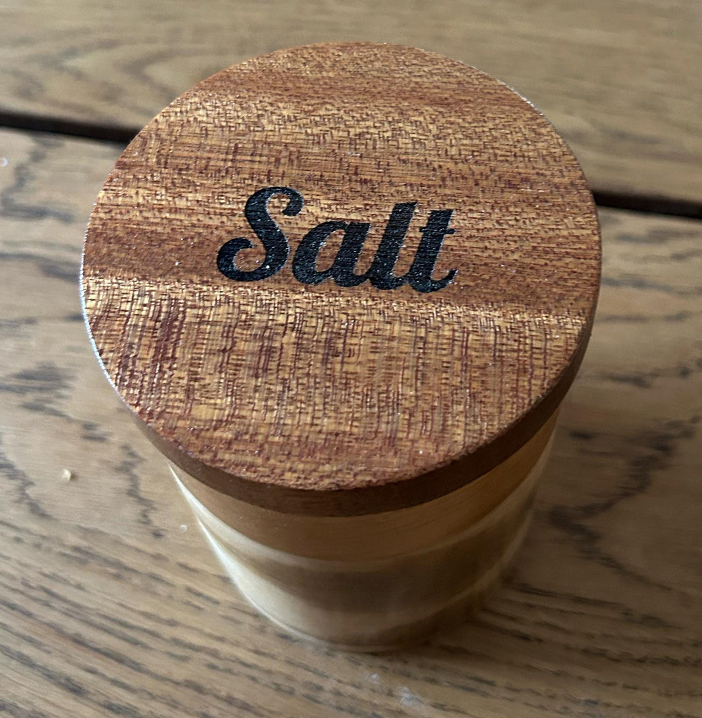 Wooden Cylindrical Salt Holder – Minimalist Kitchen Storage __etsy:7842055782