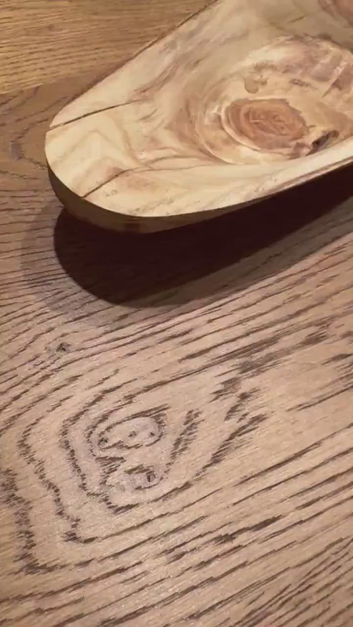 Black Cherry Wood Valet Tray | Natural Form Catchall | Rustic Home Decor